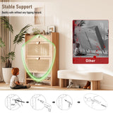 INNOD Rattan Shoe Storage Cabinet, Shoe Organizer with 2 Flip Drawers, Narrow Shoe Cabinet, Free Standing Hidden Shoe Storage, Shoe Rack for Entryway/Hallway/Closet, Natural Oak INNOD