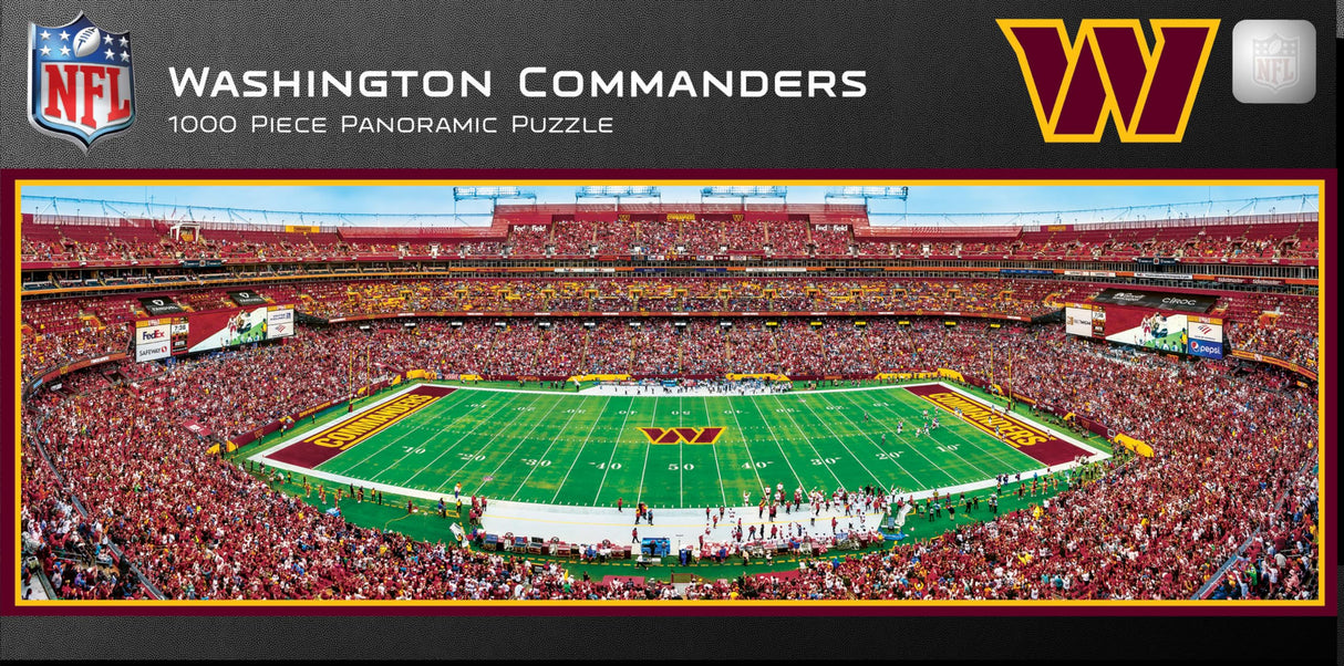 MasterPieces 1000 Piece Sports Jigsaw Puzzle - NFL Washington Commanders Center View Panoramic - 13"x39" Masterpieces