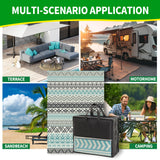 BMCH Outdoor Rugs, Outdoor Plastic Straw Rug, Reversible Waterproof Carpet for Camping, Poolside, Garden, BBQ Area, Gazebo Flooring, RV Park & Beach, Bohemian Style, 6x9 BMCH