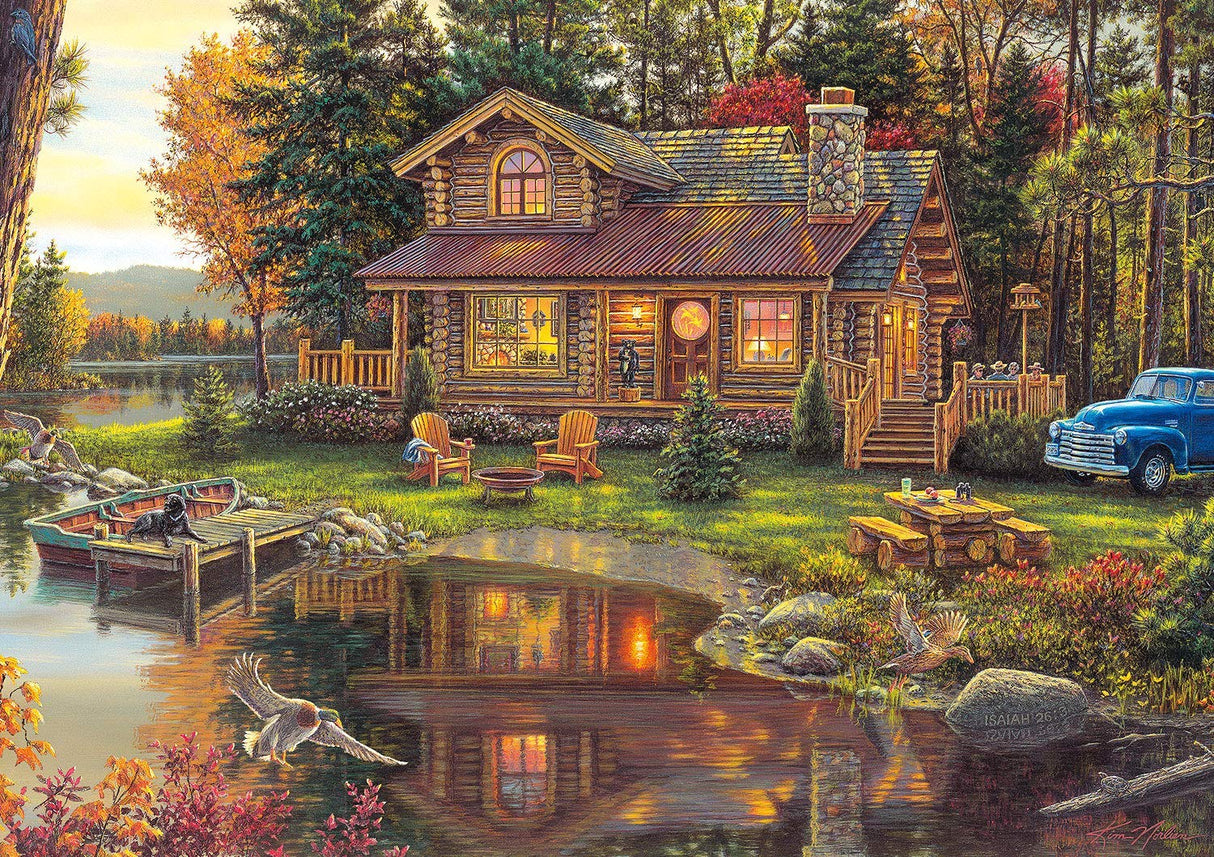 Buffalo Games - Kim Norlien - Peace Like a River - 300 LARGE Piece Jigsaw Puzzle with Hidden Images,Multicolor Buffalo Games