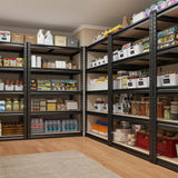 REIBII 2000LBS Storage Shelves 5 Tier Garage Shelving Heavy Duty Metal Shelves for Storage Adjustable Metal Shelving Units for Kitchen Pantry Basement, 28" Wx 13.8" Dx 59.8" H REIBII