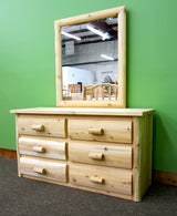 Midwest Log Furniture 5pc Bedroom Set - Handcrafted White Cedar/Solid Wood/Queen Log Bed Midwest Log Furniture