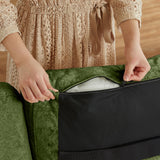 Portaforta 100" Oversized Sectional Couches for Living Room, Modular Sectional Sofa Couch, Modern Linen L Shaped Couch, 4 Seater Convertible Sofa for Living Room Apartment Office, Green Portaforta