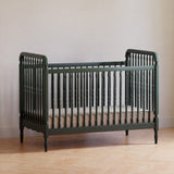 Namesake Liberty 3-in-1 Convertible Spindle Crib with Toddler Bed Conversion Kit in Forest Green, Greenguard Gold Certified (M7101FRGR) NAMESAKE