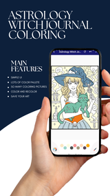 Witch Astrology Coloring Book Fun Relaxation Station