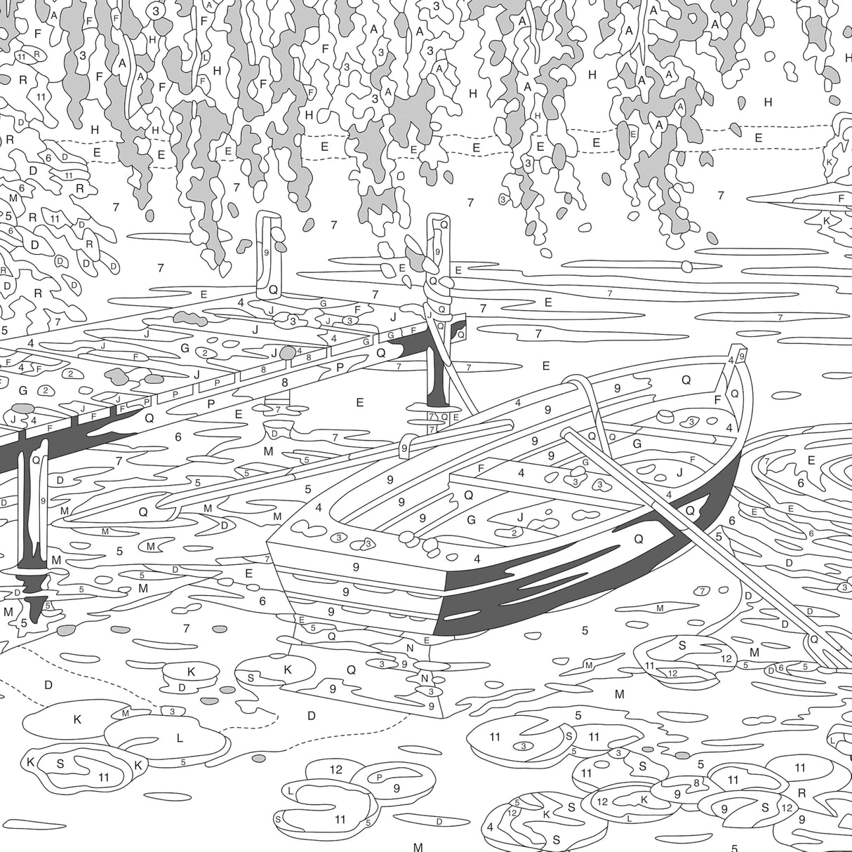 Dimensions 73-91491 Willow Spring Beauty Paint by Numbers for Adults, 14'' W x 11'' L Dimensions