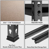 WORKPRO 5-Tier Metal Storage Shelving Unit, 36”W x 18”D x 72”H, Adjustable Storage Rack Heavy Duty Shelf with Particle Board, 4000 lbs Load Capacity (Total) for Garage Warehouse, Black/Silver WORKPRO