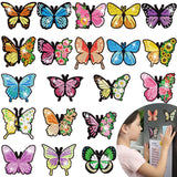 Umigy 20 Pcs Butterfly Diamond Painting Magnets Butterfly Diamond Art Stickers Refrigerator Painting Kits for Christmas Fridge Stickers(Butterfly) Umigy