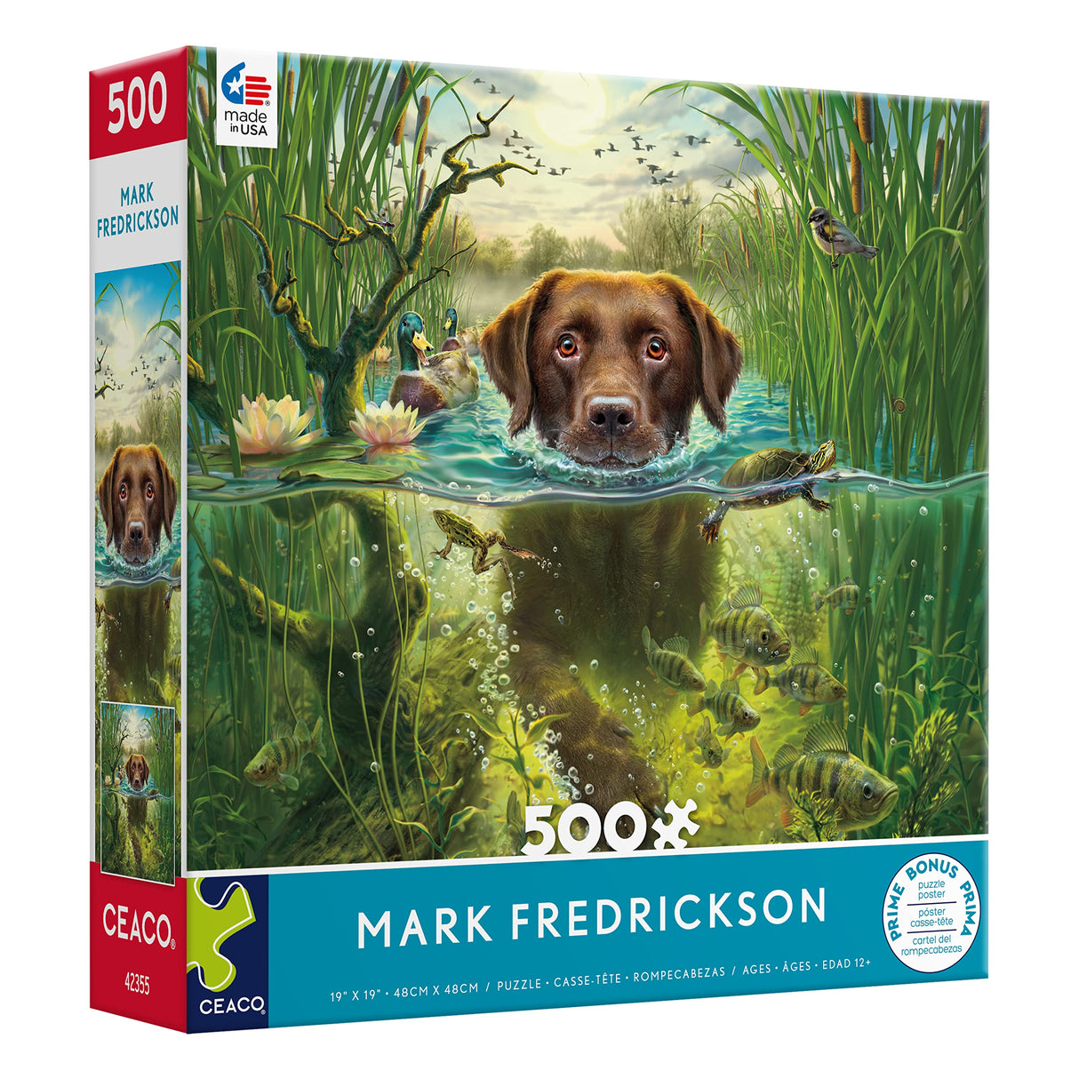 Ceaco - Mark Fredrickson - Chocolate Lab - 500 Piece Jigsaw Puzzle Ceaco