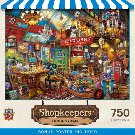 MasterPieces 750 Piece Jigsaw Puzzle for Adults and Family - Hidden Gems - 18"x24" Masterpieces