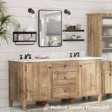 QEEIG Bathroom Shelves Over Toilet - Floating Shelf for Wall Toilet Paper Storage Farmhouse 16 inch Set of 3, Black (029-40B3) QEEIG