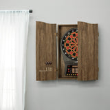 DMI Sports MI Sports Brown CricketPro Dartboard Cabinet | Designed for Arachnid 15.5” CricketPro 900, 800, 750, 650 Electronic Dartboards | Does Not Include Dartboard DMI Sports