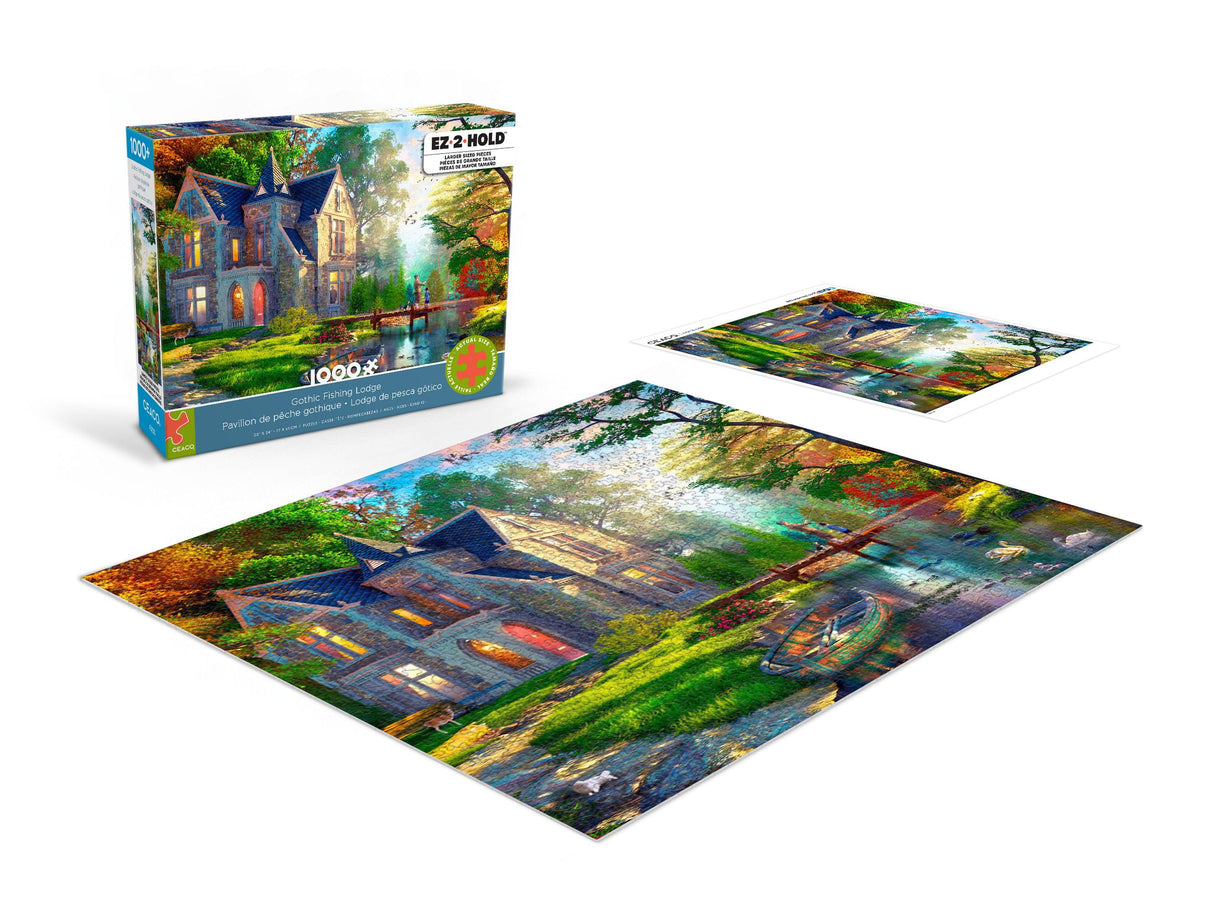 Ceaco - Gothic Fishing Lodge - 1000 Larger Sized Piece Jigsaw Puzzle Ceaco