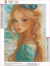 MXJSUA 5D Fairy Diamond Painting Kits, DIY Embroidery Diamond Art Painting Full Kit, Diamond Painting Kits Cross Stitch Painting for Adults Beginners 12x16 Inch MXJSUA