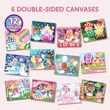 Klever Kits Dot Art Kit for Kids, No Mess Sticker for Toddlers 3-7, Craft Kits, DIY Creative Activity, Travel Toy, Birthday Presents for Boys Girls (Unicorns & Princess) Klever Kits