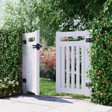 WINSOON Stainless Steel Self Closing Gate Hinge and Latch Hardware Kit, Heavy Duty Adjustable Tension Gate Hinges 4-Pack & 2-Automatic Latch, Gate Hardware Kit for Wood/Vinyl Fence Gate WINSOON