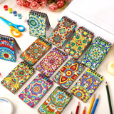 Fuyoooo 12 Pcs Mandala Diamond Painting Notebook DIY Mandala Cover Notebook Diamond Art Kits Notepad 5D Flower Diamond Journal Art Accessories for Adults Crafts Diamond Sketchbook with Tools Gift Fuyoooo