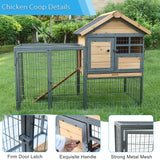 Chicken Coop and Run, Two Story Rabbit Hutch Indoor Outdoor, Waterproof Metal Frame Hen House with Nesting Box Rabbit Cage, Deep No Leak Pull Out Tray, for Chick, Bunny Rockever