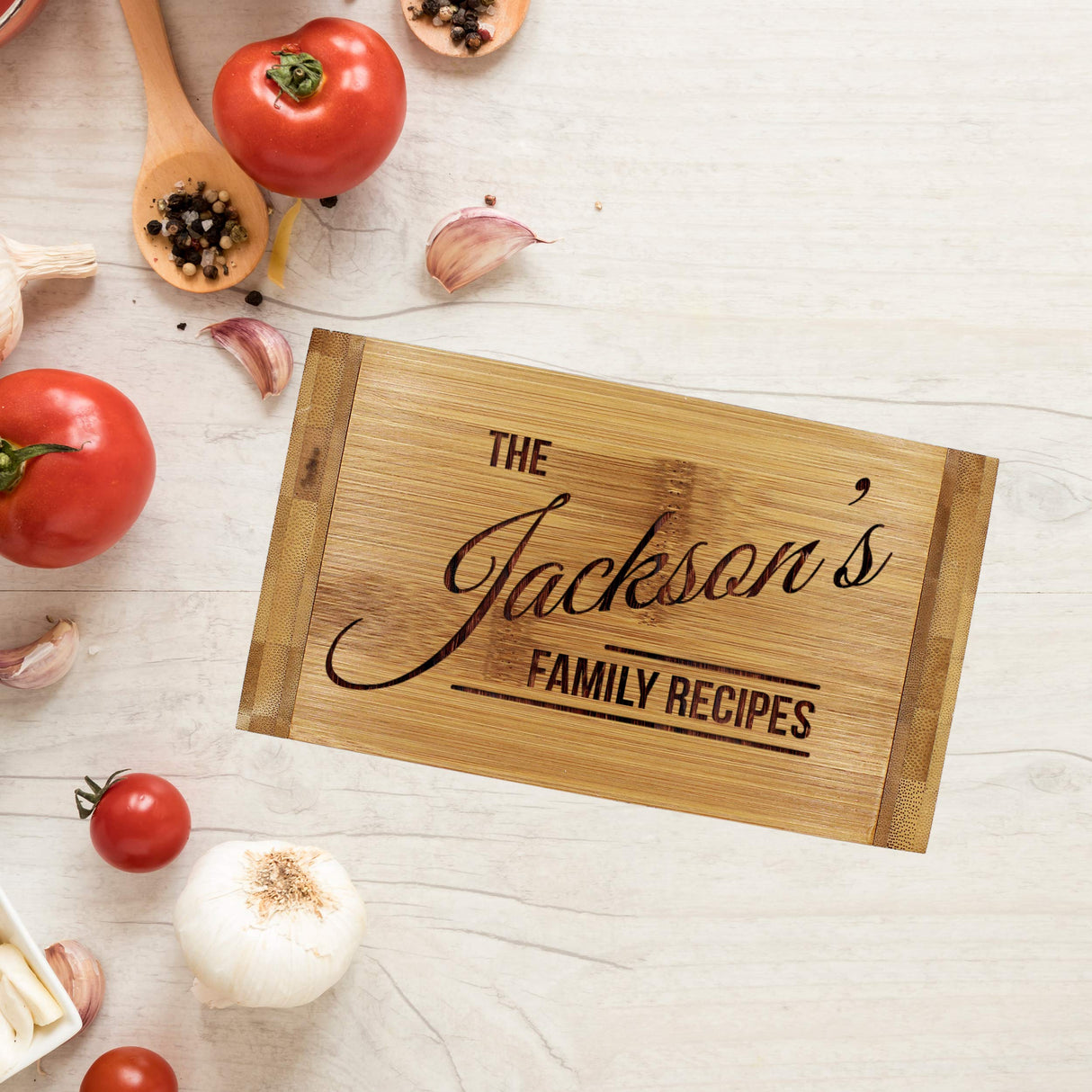 Personalized Recipe Box For Her - Custom Wood Recipe Organizer With Dividers - Kitchen Gift For Mom and Grandma My Personal Memories