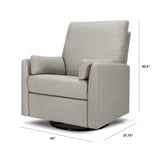 Carter's by DaVinci Ethan Swivel Recliner in Performance Grey Linen, GREENGUARD Gold & CertiPUR-US® Certified DaVinci