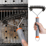UNCO- 3-Sided Grill Brush Stainless Steel, 12.2", BBQ Grill Brush for Outdoor Grill Cleaning Brush, BBQ Brush, BBQ Brushes for Grill Cleaner Brush, Grill Scraper for Outdoor Grill Brushes UNCO