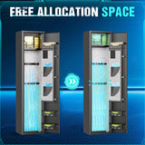 Superday 8-10 Rifle Gun Safe for Rifles and Pistols, Gun Cabinets with Keyboard Lock, Quick Access Gun Safes for Rifles and Shotguns with Adjustable Rack, Fully Assemble Superday