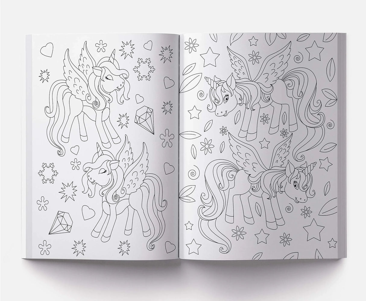 101 Unicorn Colouring Book: Fun Activity Colouring Book For Children WoodArtSupply