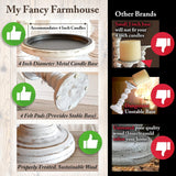 Wood Candle Holders for Pillar Candles (Set of 3) Tall Large Rustic Pillar Candlestick Stands - Fits Both 4 inch and 3 inch Wide Pillar Candles - Modern Farmhouse Decor (Antique White) My Fancy Farmhouse