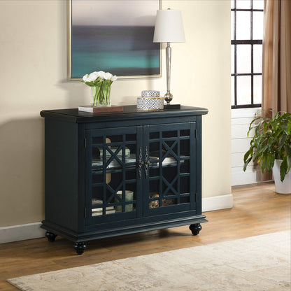 Martin Svensson Home Avalon Small Spaces Accent Cabinet TV Stand, 38" W x 32" H Catalina Blue - WoodArtSupply