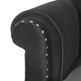 Jennifer Taylor Home Legacy Camelback Sofa Nail head Accents, Dark Charcoal Grey Jennifer Taylor Home