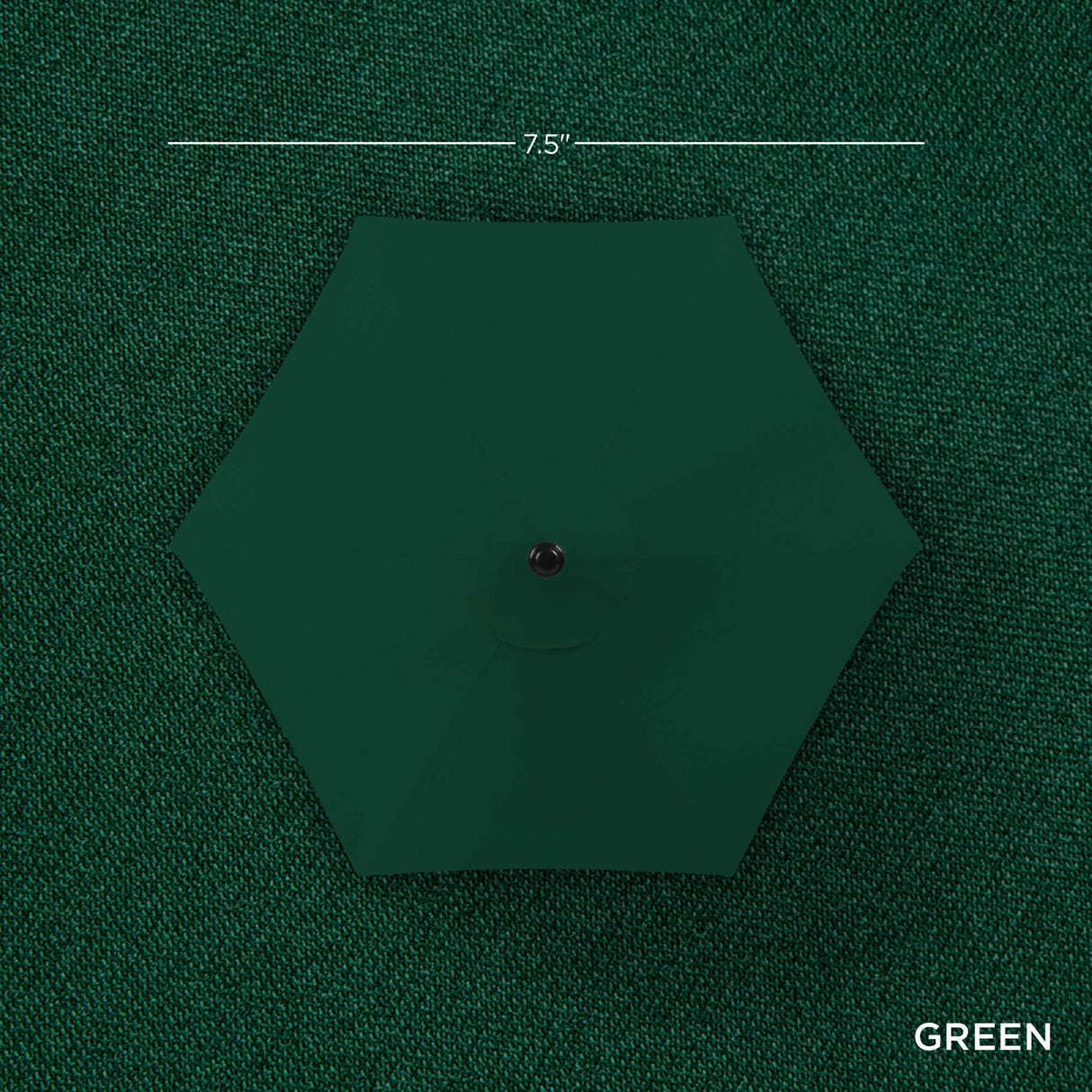 Best Choice Products 7.5ft Heavy-Duty Round Outdoor Market Table Patio Umbrella w/Steel Pole, Push Button Tilt, Easy Crank Lift - Green Best Choice Products