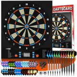 CyeeLife Electronic Dartboard&12 Soft Darts,8 Players&34 Games&255 Variations,Battery/Adapter/3 Languages Switching for Professional Dart Games CyeeLife