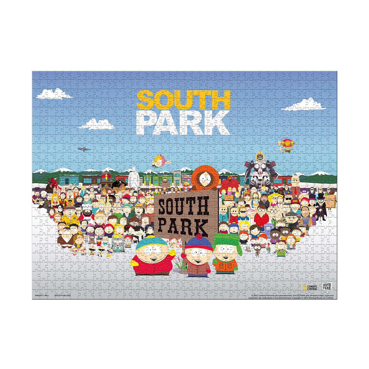 Winning Moves South Park 1000 Piece Jigsaw Puzzle Game, Tour South Colorado and Piece Together Stan, Kyle, Kenny and Cartman, Gift and Toy for South Park Fans Aged 18 Plus Winning Moves