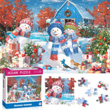 Bestbase 100 Piece Puzzles for Kids Ages 4-6 6-8 8-10, Christmas Snowman Holiday Jigsaw Puzzles, Kids Puzzles Wonderful Xmas Gifts, Christmas Puzzle Stocking Stuffers for Boys Girls Bestbase