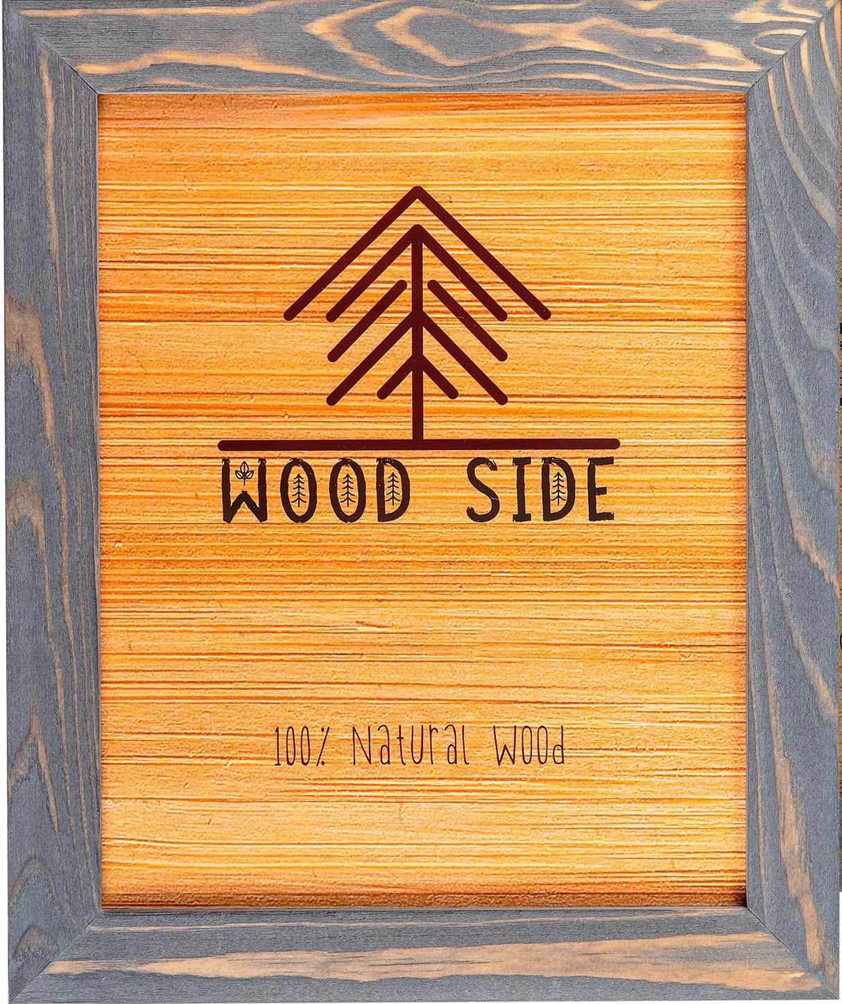 Rustic Wooden Poster Picture Frame 12x18 - Natural Solid Eco Distressed Wood for Wall Mounting Photo Frame - Grey WOOD SIDE ORBIS