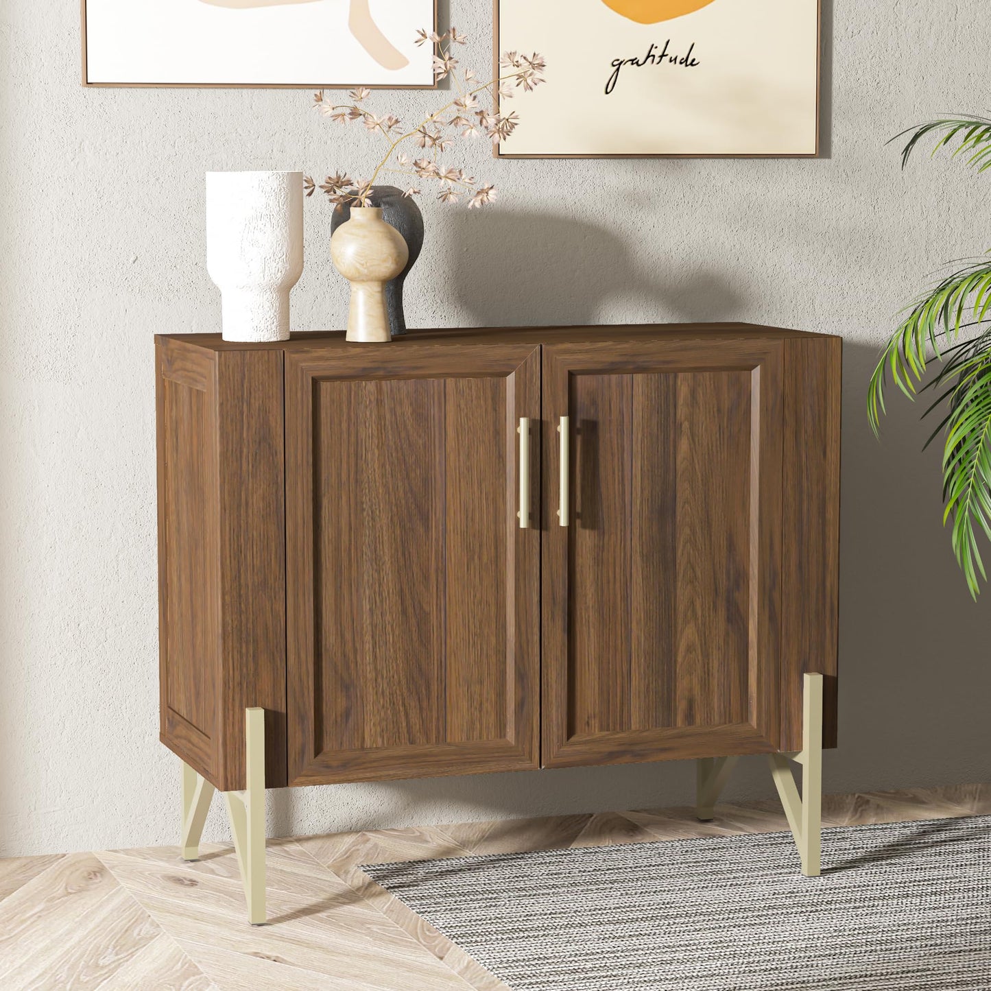 Tilly 39" Modern Sideboard Buffet Cabinet with Storage, Wooden Entryway Credenza Cabinet with Door, Kitchen Buffet Cabinet, Bar Cabinet, Sideboard Buffet for Hallway, Living Room Accent Cabin - WoodArtSupply