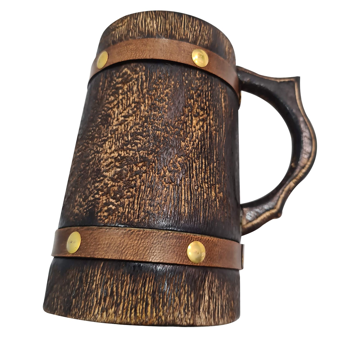 collectiblesBuy Antique Wooden Beer Mug Beverages Tankard Coffee Stein Groomsmen Idea Medieval Inspired Drinking Mug Kitchen Accessories Home Decor - WoodArtSupply