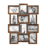 SONGMICS Collage Picture Frames, 4x6 for Wall Decor Set of 12, Multi Family Photo for Gallery Decor, Hanging Display, Assembly Required, Rustic Brown SONGMICS