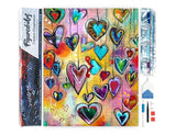 Figured’Art Diamond Painting Art kit for Adults 16"x20" Full Square Drill 5D Hearts Complete DIY - Rolled Canvas Figured'Art