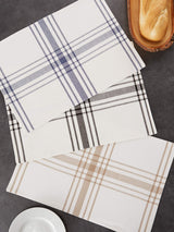 DII Home Sweet Farmhouse Plaid Tabletop Collection, Placemat Set, 13x19, French Stripe Black, 6 Piece DII