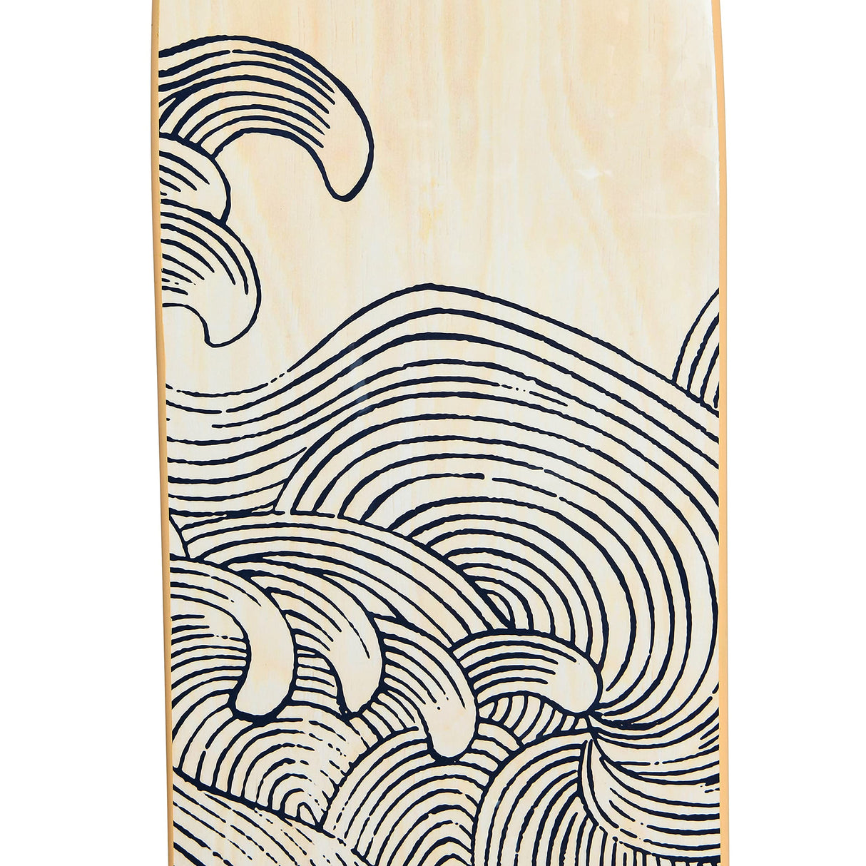 Creative Co-Op Coastal Decorative Surfboard Wall Décor for Living Room; Contemporary Wave Design Overlaid On Light Natural Wood, 65.5" Creative Co-Op