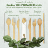 EcoPreps 100% Compostable Wooden Cutlery Set (360 PCS - 150 Forks, 125 Spoons, 85 Knives) Eco-Friendly, Natural, Biodegradable Disposable Utensils Set | Birch Wood Disposable Forks, Knives, and Spoons EcoPreps