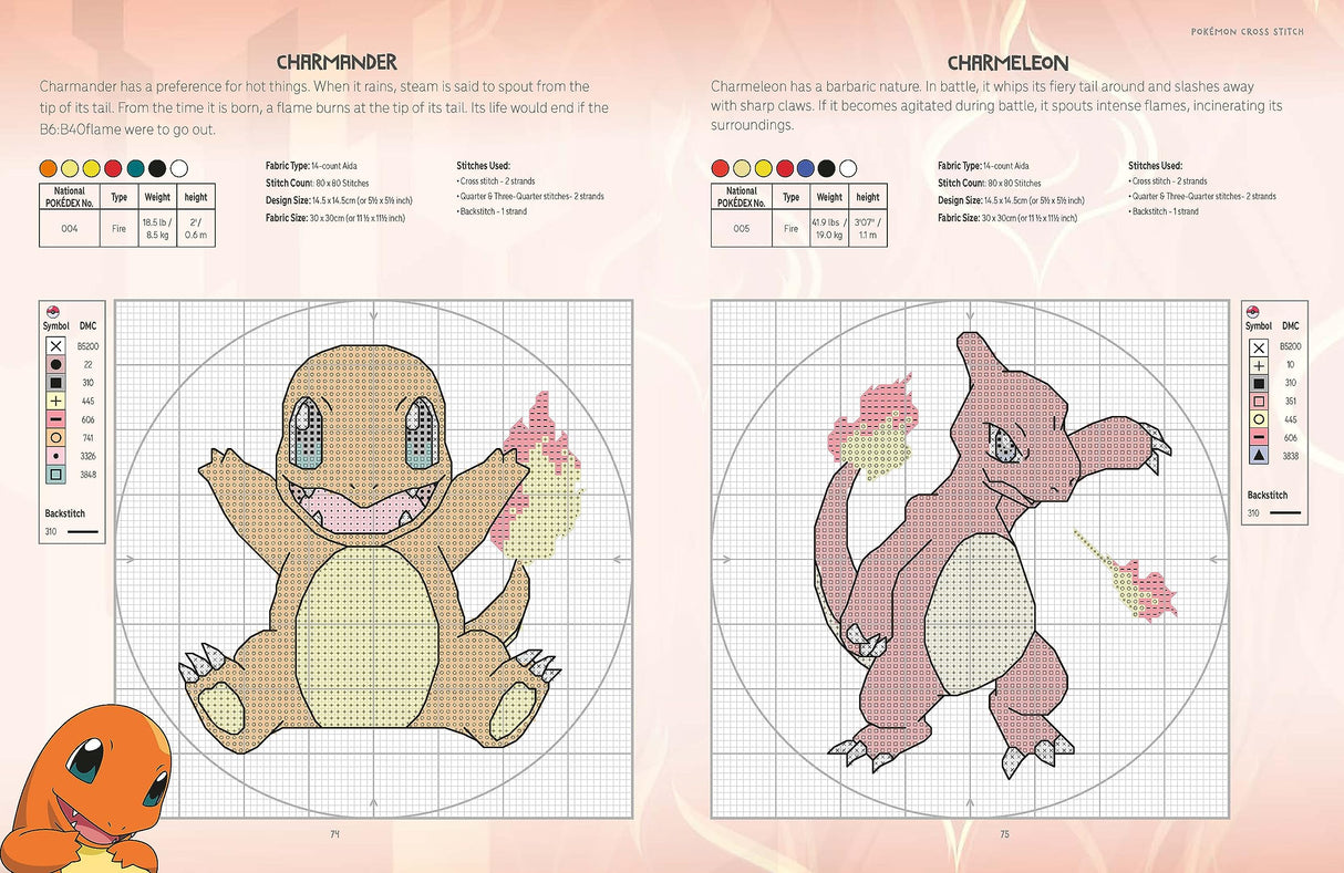 Pokémon Cross Stitch: Bring your favorite Pokémon to life with over 50 cute cross stitch patterns WoodArtSupply