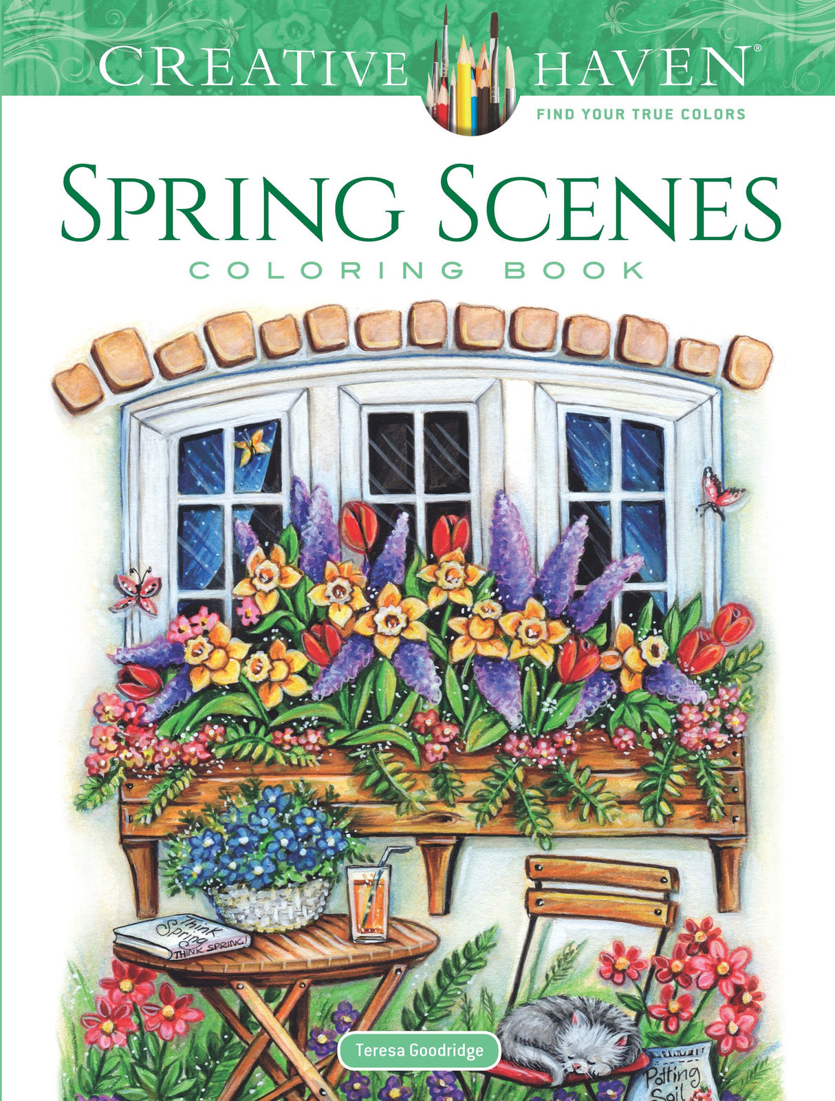 Creative Haven Spring Scenes Coloring Book (Adult Coloring Books: Seasons) Dover Publications