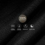 HOTSOON Blackout Linen Roller Shades for Windows Cordless Room Darkening Roller Blind Easy to Install with Cassette Valance Custom Window Shades for Home Office Living Room, Black, Custom Size. HOTSOON