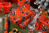 Titiweet Monster Truck Christmas Wrapping Paper - 17" x 16.4 ft - Monster Truck with Santa, Christmas Trees, Candy Canes Design for Kids Titiweet