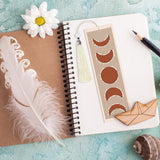 4 Pieces Boho Diamond Art Bookmarks 5d Boho Beaded Bookmark Leather Tassel Bookmark for DIY Making Beginner Kids Adults Arts Craft Supplies clothmile