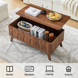 Bifins Coffee Table, Lift Top Coffee Table with Hidden Compartment,Mid Century Modern Lift Tabletop for Home Living Room Office Bifins