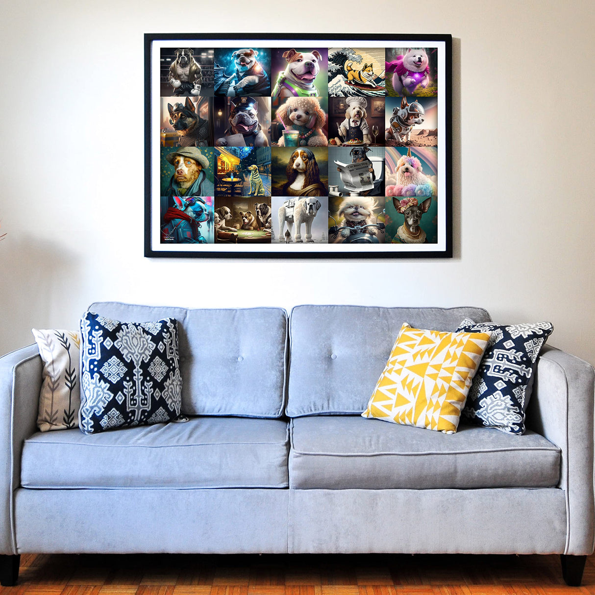 Think2Master Funny Dogs 1000 Pieces Jigsaw Puzzle Featuring heartwarming Puppies and Dogs. Fun for Teens, Seniors & Families. Great Gift for Kids Ages 13+ Size: 26.8” x 18.9 THINK2MASTER