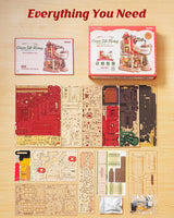 ROKR 3D Wooden Puzzle for Adult - Gift Factory Mechanical Model Kit with Music & Lights, 449pcs Adult Wooden Puzzles, DIY Building Toy for Teens & Adults ROKR